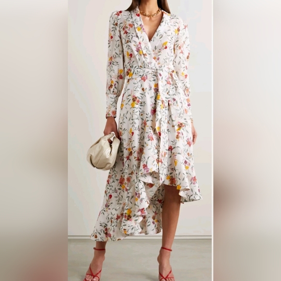 Zimmermann Dresses & Skirts - Zimmermann ElkaVine Linen Floral Wrap Dress Size 3 (US 8–10)